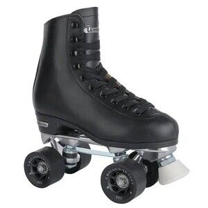 Chicago Skates Men's Premium Leather Lined Rink Quad Skates Black Size 8 NEW